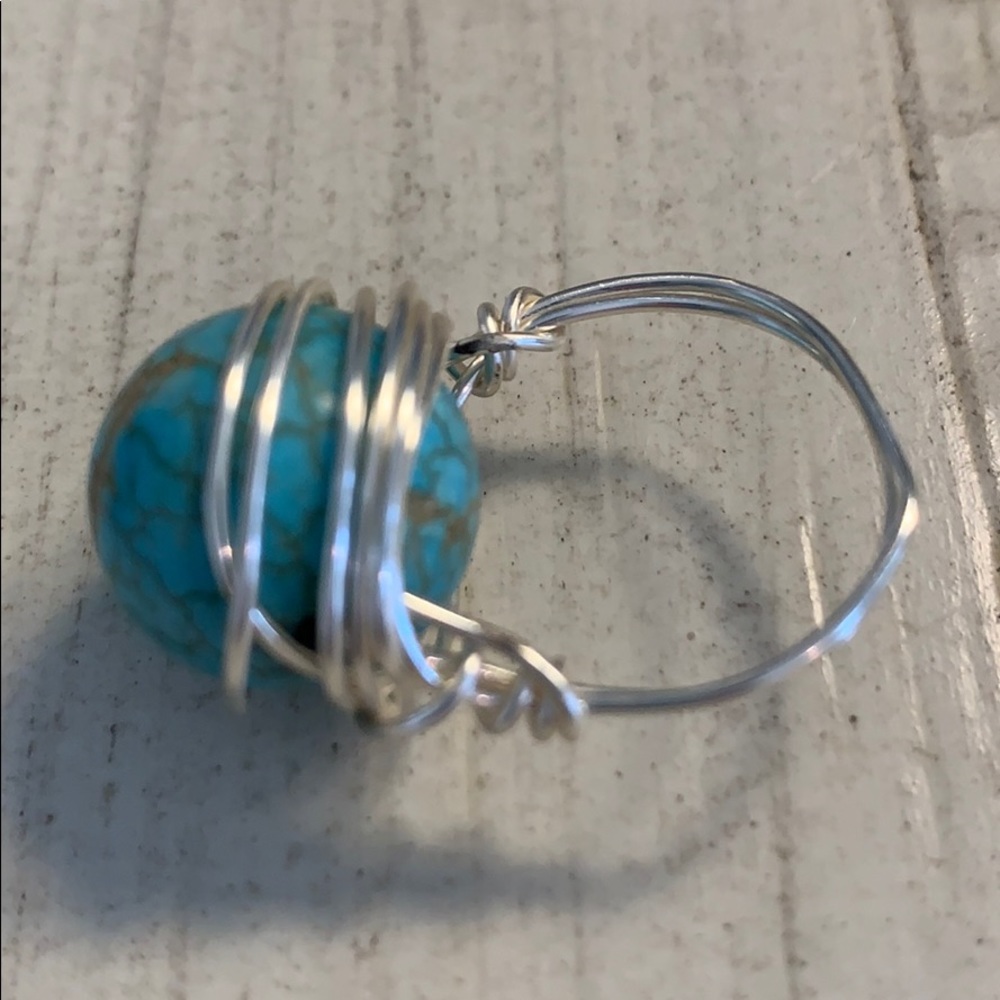 Handmade turquoise ring - Picture 4 of 6